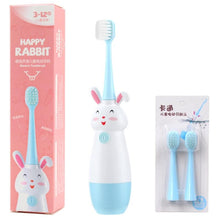Load image into Gallery viewer, Children Smart Sonic Electric Bunny Toothbrush 3 Soft Bristles 31000 Stroke IPX7 Waterproof Function (Suitable For Over 3 Years Old)
