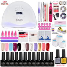 Load image into Gallery viewer, Gel Polish Set Nail kit Nail Beauty Tool Set Beginner Shop Home UV Polish UV Lamp Grinding Machine Set Full Set DIY

