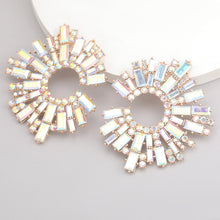Load image into Gallery viewer, Autumn and Winter Earrings New SUNFLOWER Alloy Diamond Rhinestone Glass Drill Earrings Banquet Ear Rings Decoration
