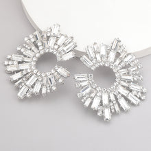 Load image into Gallery viewer, Autumn and Winter Earrings New SUNFLOWER Alloy Diamond Rhinestone Glass Drill Earrings Banquet Ear Rings Decoration
