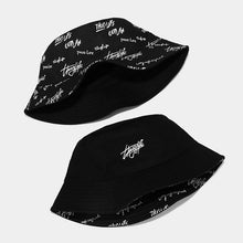 Load image into Gallery viewer, Letter Embroidered Bucket Hats Artistic Casual All-Matching Basin Hat Double-Sided Wear Suitable Outdoor Sun Hat for Men and Women
