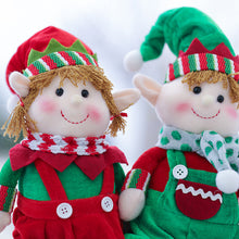 Load image into Gallery viewer, Red and Green Fabric Long Leg Elf Doll Men's and Women's Elf Doll Christmas Decorations

