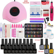 Load image into Gallery viewer, Gel Polish Set Nail kit Nail Beauty Tool Set Beginner Shop Home UV Polish UV Lamp Grinding Machine Set Full Set DIY
