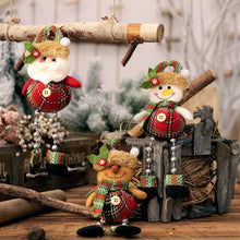 Load image into Gallery viewer, Christmas with Hook Checked Cloth Bead Leg Pendant Christmas Show Window Decoration Supplies Christmas Tree Pendant Gift

