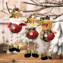 Load image into Gallery viewer, Christmas with Hook Checked Cloth Bead Leg Pendant Christmas Show Window Decoration Supplies Christmas Tree Pendant Gift

