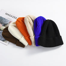 Load image into Gallery viewer, Autumn and Winter Women's Knitted Hat Men's Winter Hat Tide All-Matching Woolen Hat Winter Cold-Proof Warm Beanie Hat
