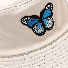 Load image into Gallery viewer, Girl Butterfly Bucket Hat Korean Style Outdoor Couple Sun Protection Sun Hat Monochrome Bucket Hat

