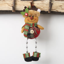 Load image into Gallery viewer, Christmas with Hook Checked Cloth Bead Leg Pendant Christmas Show Window Decoration Supplies Christmas Tree Pendant Gift
