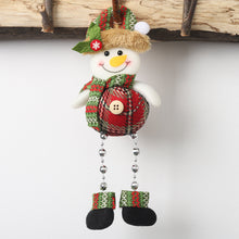 Load image into Gallery viewer, Christmas with Hook Checked Cloth Bead Leg Pendant Christmas Show Window Decoration Supplies Christmas Tree Pendant Gift
