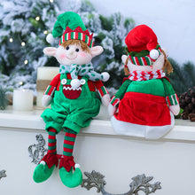 Load image into Gallery viewer, Red and Green Fabric Long Leg Elf Doll Men's and Women's Elf Doll Christmas Decorations
