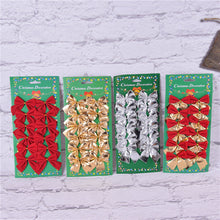 Load image into Gallery viewer, Christmas Tree Decorations Christmas Decorative Bowknot Christmas Bowknot Christmas Gifts 12 PCs Per Card
