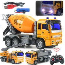 Load image into Gallery viewer, Children's Electric Four-Way Wireless Remote Control Engineering Car Toys Set Boy Stirring Crane Model
