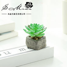 Load image into Gallery viewer, Small Stone Pot Artificial Succulent Pant Potted Plant (Pot Included) Fashion Home Decoration Simulation Plant Artificial Flowers
