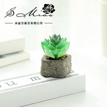 Load image into Gallery viewer, Small Stone Pot Artificial Succulent Pant Potted Plant (Pot Included) Fashion Home Decoration Simulation Plant Artificial Flowers
