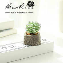Load image into Gallery viewer, Small Stone Pot Artificial Succulent Pant Potted Plant (Pot Included) Fashion Home Decoration Simulation Plant Artificial Flowers
