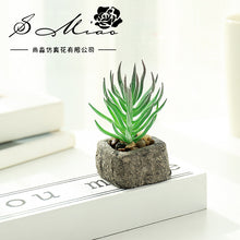 Load image into Gallery viewer, Small Stone Pot Artificial Succulent Pant Potted Plant (Pot Included) Fashion Home Decoration Simulation Plant Artificial Flowers
