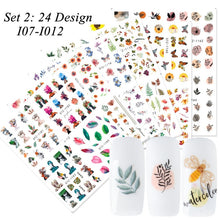 Load image into Gallery viewer, 24 Pcs Halloween Nail Art Water Sticker Set Anime Skull Bone Decals Gel Polish Slider Accessories Nail Decorations LASTZ731-755
