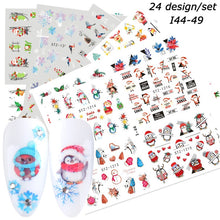 Load image into Gallery viewer, 24 Pcs Halloween Nail Art Water Sticker Set Anime Skull Bone Decals Gel Polish Slider Accessories Nail Decorations LASTZ731-755
