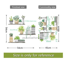 Load image into Gallery viewer, 24 styles Green Leaves Wall Stickers For Bedroom Living-room Dining Room Kitchen Kids Room DIY Vinyl Wall Decals Door Murals
