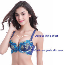 Load image into Gallery viewer, ECMLN 34-40 BC Sexy Lace Small Chest Thickened Gather No Steel Ring Bra Adjustable Underwear Thick Cup Gather Embroidery Bra
