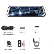 Load image into Gallery viewer, 24H Dash Cam 10inch Car DVR Rear Camera Full HD 1080P Drive Video Recorder Registrator Auto Rearview Dual Dashcam Black Box
