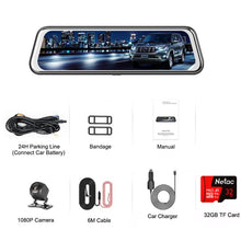 Load image into Gallery viewer, 24H Dash Cam 10inch Car DVR Rear Camera Full HD 1080P Drive Video Recorder Registrator Auto Rearview Dual Dashcam Black Box
