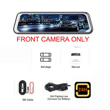 Load image into Gallery viewer, 24H Dash Cam 10inch Car DVR Rear Camera Full HD 1080P Drive Video Recorder Registrator Auto Rearview Dual Dashcam Black Box
