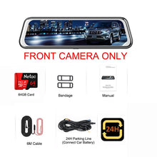 Load image into Gallery viewer, 24H Dash Cam 10inch Car DVR Rear Camera Full HD 1080P Drive Video Recorder Registrator Auto Rearview Dual Dashcam Black Box

