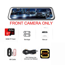 Load image into Gallery viewer, 24H Dash Cam 10inch Car DVR Rear Camera Full HD 1080P Drive Video Recorder Registrator Auto Rearview Dual Dashcam Black Box
