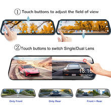 Load image into Gallery viewer, 24H Dash Cam 10inch Car DVR Rear Camera Full HD 1080P Drive Video Recorder Registrator Auto Rearview Dual Dashcam Black Box
