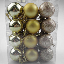 Load image into Gallery viewer, 24pcs 3cm Christmas Ball Christmas Tree Balls Xmas Decor Holiday Party Decoration Gold Pink Champagne Red New Year Gift

