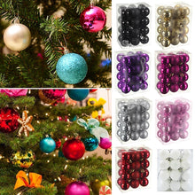 Load image into Gallery viewer, 24pcs 3cm Christmas Ball Christmas Tree Balls Xmas Decor Holiday Party Decoration Gold Pink Champagne Red New Year Gift
