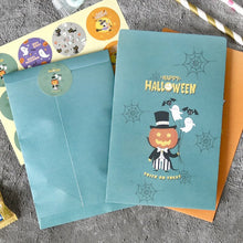 Load image into Gallery viewer, 24set Halloween Paper Candy Box Packaging Bag Pumpkin Ghost Favor Gift Box Bag Set Halloween Party Decor with Stickers Supplies
