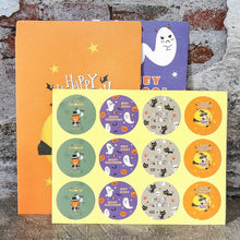 Load image into Gallery viewer, 24set Halloween Paper Candy Box Packaging Bag Pumpkin Ghost Favor Gift Box Bag Set Halloween Party Decor with Stickers Supplies
