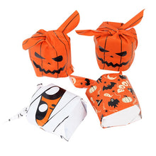 Load image into Gallery viewer, 25/50Pcs Halloween Candy Snack Cookie Bags Trick Or Treat Gift Handbag Halloween Decoration Favor Kids Gifts Package Supplies
