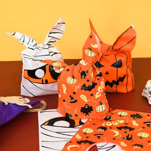 Load image into Gallery viewer, 25/50pcs Halloween Candy Bags Pumpkin Bat Snack Biscuit Gift Bag Trick or Treat Kids Favors Halloween Party Decoration Supplies
