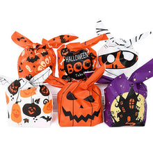 Load image into Gallery viewer, 25/50pcs Halloween Candy Bags Pumpkin Bat Snack Biscuit Gift Bag Trick or Treat Kids Favors Halloween Party Decoration Supplies
