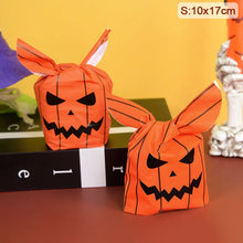 Load image into Gallery viewer, 25/50pcs Halloween Candy Bags Pumpkin Bat Snack Biscuit Gift Bag Trick or Treat Kids Favors Halloween Party Decoration Supplies
