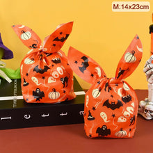 Load image into Gallery viewer, 25/50pcs Halloween Candy Bags Pumpkin Bat Snack Biscuit Gift Bag Trick or Treat Kids Favors Halloween Party Decoration Supplies
