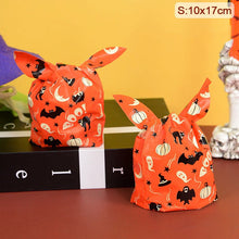 Load image into Gallery viewer, 25/50pcs Halloween Candy Bags Pumpkin Bat Snack Biscuit Gift Bag Trick or Treat Kids Favors Halloween Party Decoration Supplies
