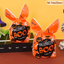 Load image into Gallery viewer, 25/50pcs Halloween Candy Bags Pumpkin Bat Snack Biscuit Gift Bag Trick or Treat Kids Favors Halloween Party Decoration Supplies
