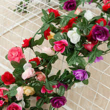 Load image into Gallery viewer, 250CM Rose Artificial Flowers Christmas Garland for Wedding Home Room Decoration Spring Autumn Garden Arch DIY Fake Plant Vine
