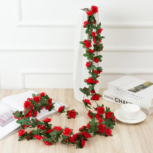 Load image into Gallery viewer, 250CM Rose Artificial Flowers Christmas Garland for Wedding Home Room Decoration Spring Autumn Garden Arch DIY Fake Plant Vine
