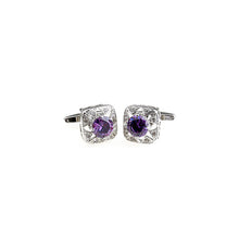 Load image into Gallery viewer, High Quality Gemstone Zircon Cufflinks Men's French Shirt Sleeve
