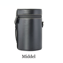 Load image into Gallery viewer, Lens Bag Retro Hard PU Leather Lens Case for Canon Nikon Sony Pentax Fujifilm Tamron Sigma Pouch Protector Universal
