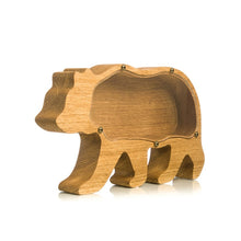 Load image into Gallery viewer, 26 Letter Wooden Piggy Bank with Name Sticker Personalized Transparent Glass Money Box for Kids Children Gift Home Decoration
