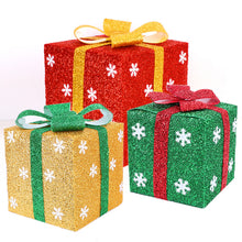 Load image into Gallery viewer, Christmas Tree Decoration High-End Frosted Platic Box Festival Bar Shopping Window Decoration Snowflake Gift Box
