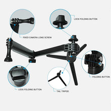 Load image into Gallery viewer, 3-Way Flexible Tripod Stand Mount Selfie Handheld Foldable Bracket for GoPro Hero 5 4 3+3 Action Camera
