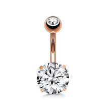 Load image into Gallery viewer, 316L Surgical Steel Belly Button Ring Bar Crystal Rhinestone Body Piercing Navel Ring Belly Ring
