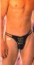 Load image into Gallery viewer, Ring Buckle Leather Sexy Couple Underwear Patent Leather Men's Underwear Briefs Exported to Europe and America Sexy Suit
